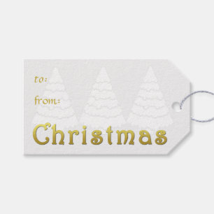 Etiqueta Para Presente Natal dourado elegante