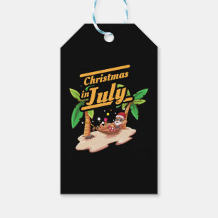 Etiqueta Para Presente Natal Em Julho Papais noeis De Férias Praia Funn