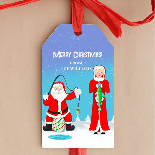 Etiqueta Para Presente Natal engraçado Sra. Claus supera Papai Noel na pe