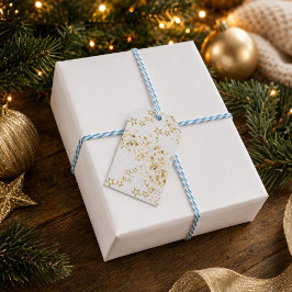 Etiqueta Para Presente Natal Estrela Dourada Elegante Personalizada