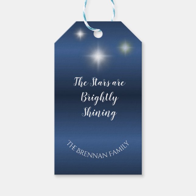 Etiqueta Para Presente Natal estrelado (Frente)