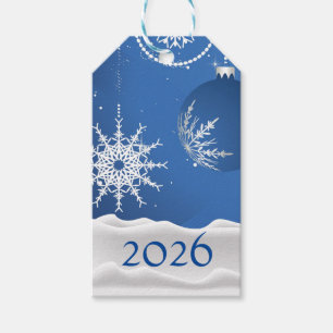 Etiqueta Para Presente Natal/Feriado Floco de Neve 2026 ou Adicionar Nome