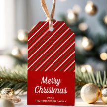 Natal Festivo Alegre Listrado Vermelho 
