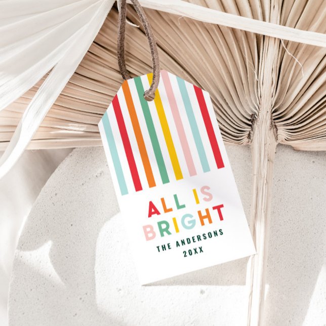 Etiqueta Para Presente Natal moderno e simples da família (Criador carregado)