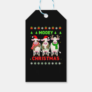 Etiqueta Para Presente Natal Mooey Vaca Natal Suéter Feio Pijama