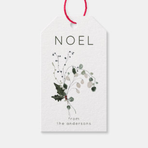 Etiqueta Para Presente Natal Noel Rustic Greenery