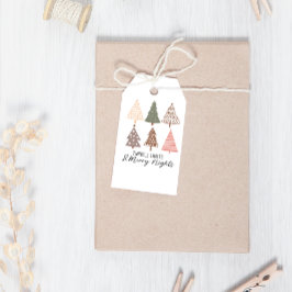 Etiqueta Para Presente Natal para a Feliz do Boho de inverno