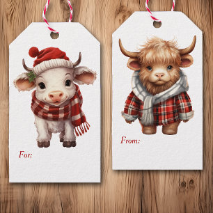 Etiqueta Para Presente Natal para as Vacas Bonitas