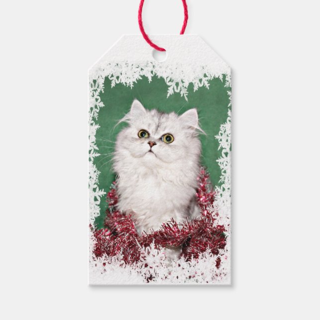 Etiqueta Para Presente Natal para gatinhos persa (Frente)