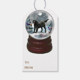 Etiqueta Para Presente Natal para o Retriever Revestido Plano