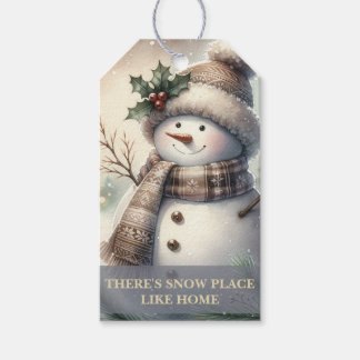 Etiqueta Para Presente Natal Personalizado Homem de Neve Aconchegante