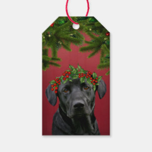 Etiqueta Para Presente Natal preto do laboratório
