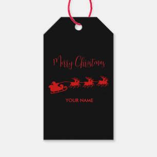 Etiqueta Para Presente natal preto, vermelho e preto, o natal pode ser le