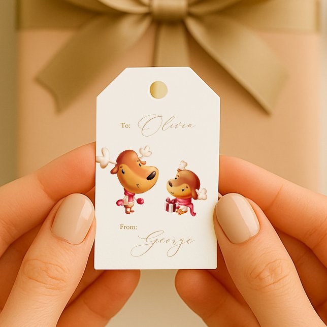 Etiqueta Para Presente Natal Rena Querida (Criador carregado)