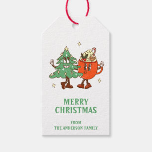 Etiqueta Para Presente Natal Retrô Feliz