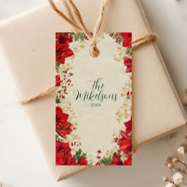 Etiqueta Para Presente Natal Russo do Red Amaryllis
