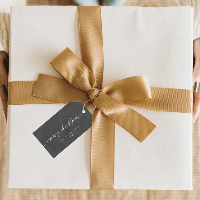 Etiqueta Para Presente Natal Simples e Elegante Moderno (Criador carregado)