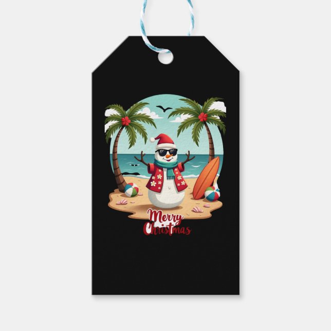 Etiqueta Para Presente natal Snowman (1) (Frente)