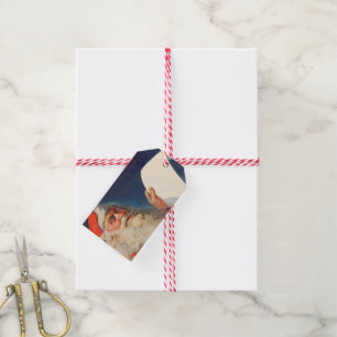 Etiqueta Para Presente Natal vintage, lista agradável impertinente de