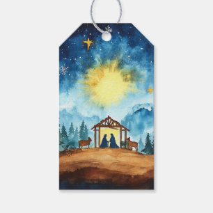 Etiqueta Para Presente Natividade pacífica em Manger