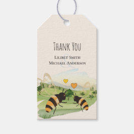 Etiqueta Para Presente Natureza Aproxima Casamento de Abelhas do Campo