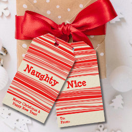 Etiqueta Para Presente Naughn Nice Red Cream Peppermint Candy