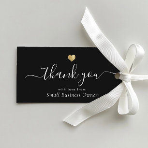 Etiqueta Para Presente Negócios de Script de Caligrafia Moderna do Cora