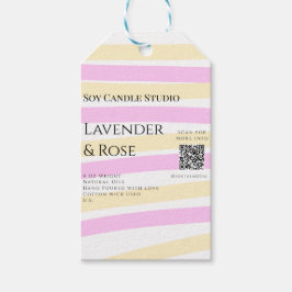 Etiqueta Para Presente negócios de vela de soja de rosa lavanda adicionar