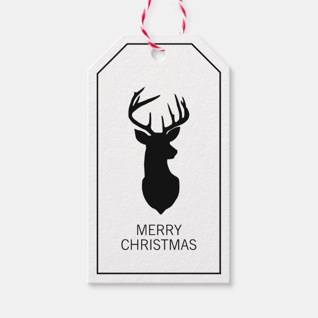 Etiqueta Para Presente Negra e Branca de Vestidos (Frente)