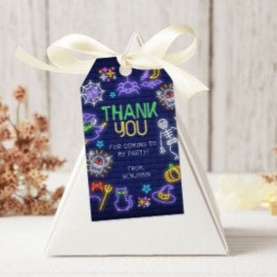 Etiqueta Para Presente Néon de qualquer idade - Aniversário do Dia das Br