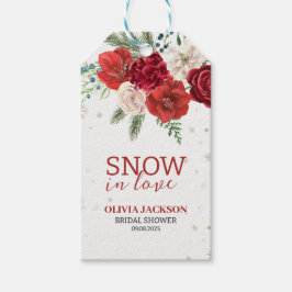 Etiqueta Para Presente Neve no Amor Inverno Rústico Floco de Neve Chá de