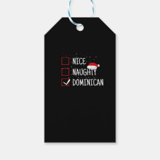 Etiqueta Para Presente Nice Naughty Dominican Christmas List