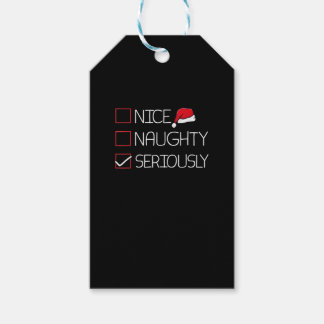 Etiqueta Para Presente Nice Naughty Seriously Christmas Modern Style
