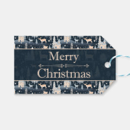 Etiqueta Para Presente Night Forest Winter Village