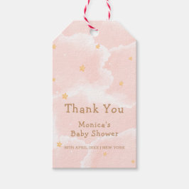 Etiqueta Para Presente Nine Stars Chá de fraldas Rapariga Elegante Rosa