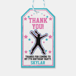 Etiqueta Para Presente Ninja Warrior Girls Pink & Teal Birthday