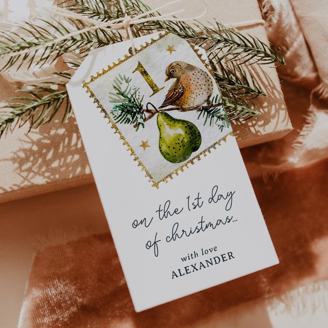 Etiqueta Para Presente No Primeiro Dia do Natal (Criador carregado)