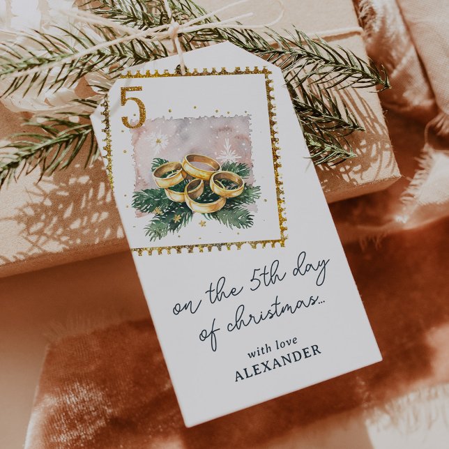 Etiqueta Para Presente No quinto dia do Natal (Criador carregado)