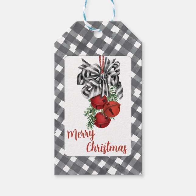 Etiqueta Para Presente Noël Preto e Branco (Frente)