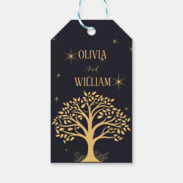 Etiqueta Para Presente Noite de Elegância: Casamento Azul Escuro