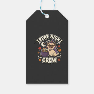 Etiqueta Para Presente Noite de Guloseimas de Pug do Halloween