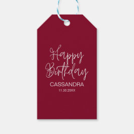 Etiqueta Para Presente Noite de Tipografia Moderna Simples