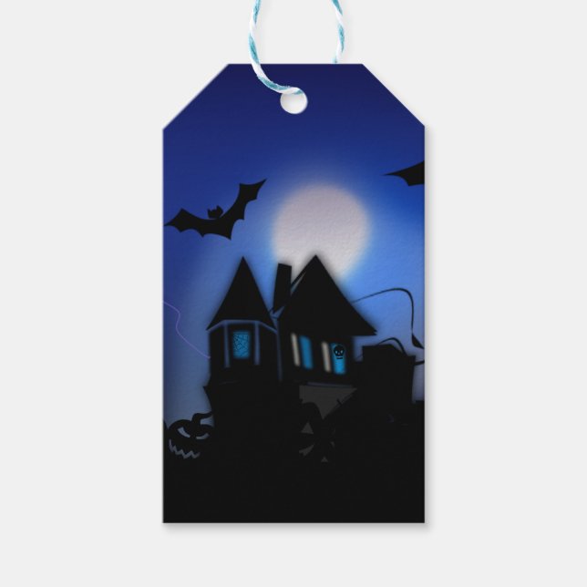 Etiqueta Para Presente Noite Spooky, Halloween (Frente)