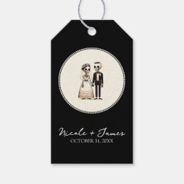 Etiqueta Para Presente Noiva Esqueleto Cartoon + Noivo Casamento Capricho