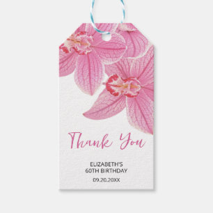 Etiqueta Para Presente Noivado Floral Da Orquídea Rosa Doce Obrigado