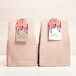 Etiqueta Para Presente Noivas Rústicas Elegantes em Script Chá de Panela