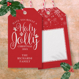Etiqueta Para Presente Nome da família Santo Jolly Natal