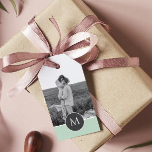Etiqueta Para Presente Nome e foto personalizados minimalistas da Pastel 