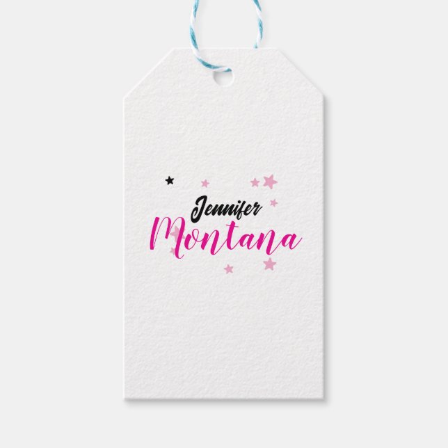 Etiqueta Para Presente Nome minimalista moderno elegante profissional (Frente)