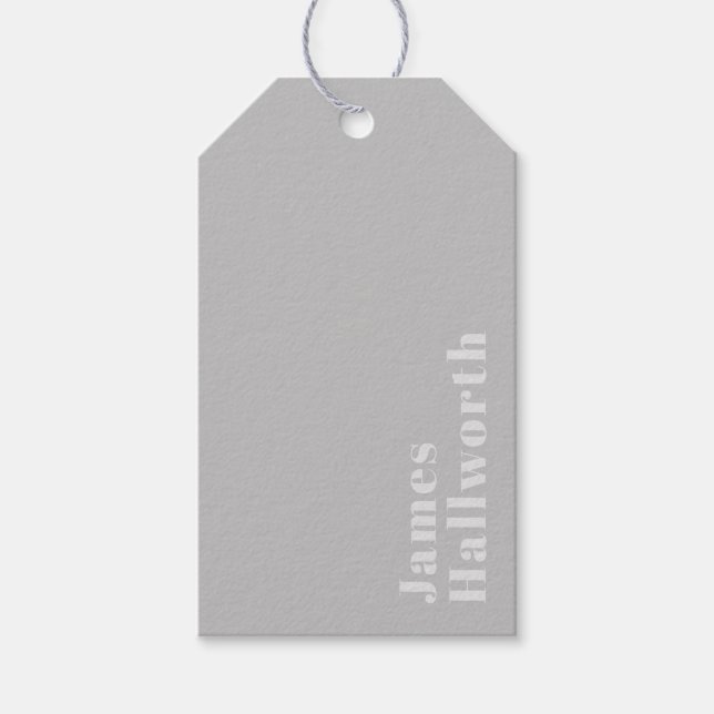 Etiqueta Para Presente Nome Mínimo Retroativo (ou outro texto) (Frente)